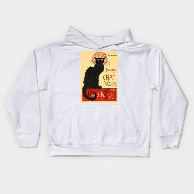 Tournee du Chat Noir France Vintage Poster Kids Hoodie by vintagetreasure